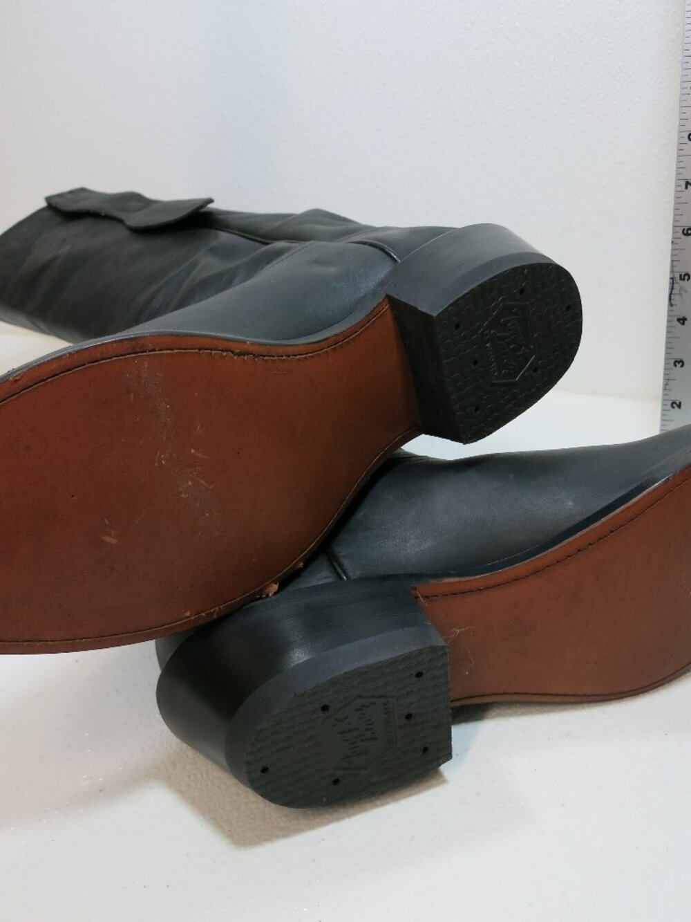 TONY LAMA Shooter’s Boots 18" Tall Boot Leather Men's Leather Footwear 11.5 D - Picture 3 of 9